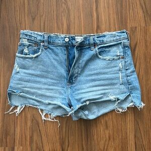 Abercrombie & Fitch “The Mom Short High Rise” Jean Shorts